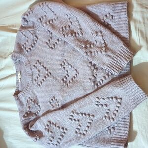 Splendid Collections Heart pom sweater